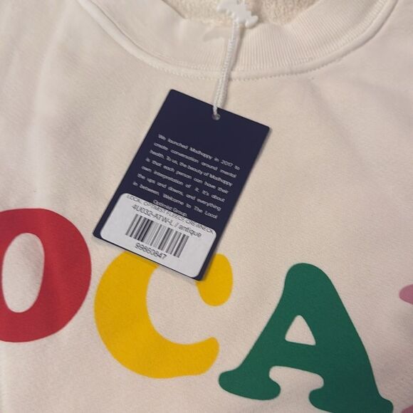 Madhappy Local Optimist Fleece Crewneck Sweatshirt 4U032-ATW Antique - Picture 5 of 5